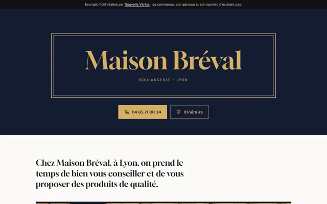 Site d'exemple Maison Bréval sur ordinateur
